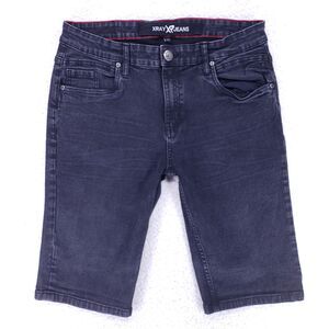 XR Xray Jean Shorts Denim Cotton Mens SZ 34 Black Straight VTG Baggy 90s Y2K